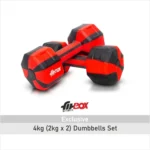 Fitbox Sports Exclusive 2kg Dumbbells (Black, Red) - Image 2