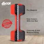 Fitbox Sports Exclusive 2kg Dumbbells (Black, Red) - Image 3