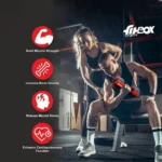 Fitbox Sports Exclusive 2kg Dumbbells (Black, Red) - Image 4