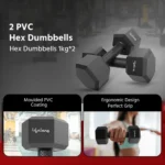 Lifelong Hex Dumbbells (1kg) - Image 5