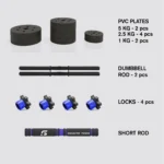 Home Fitness Kit Combo 25kgs - Image 2