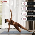 Lifelong Yoga Mat With Carry Strap - 4mm (Grey) - Image 3