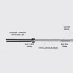 Chrome Powerlifting Bar - 20kgs - Image 4